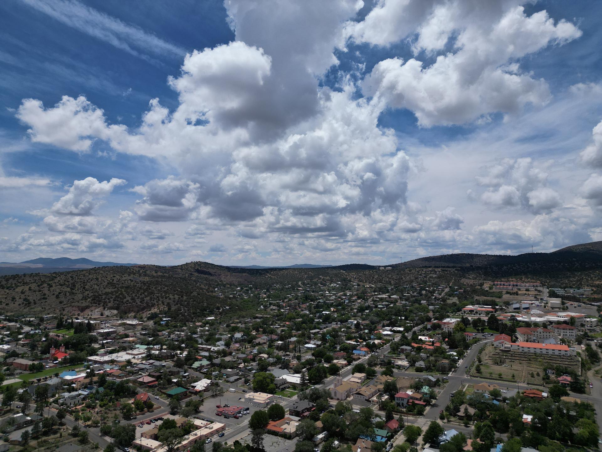 Aerial view of Silver City, New Mexico